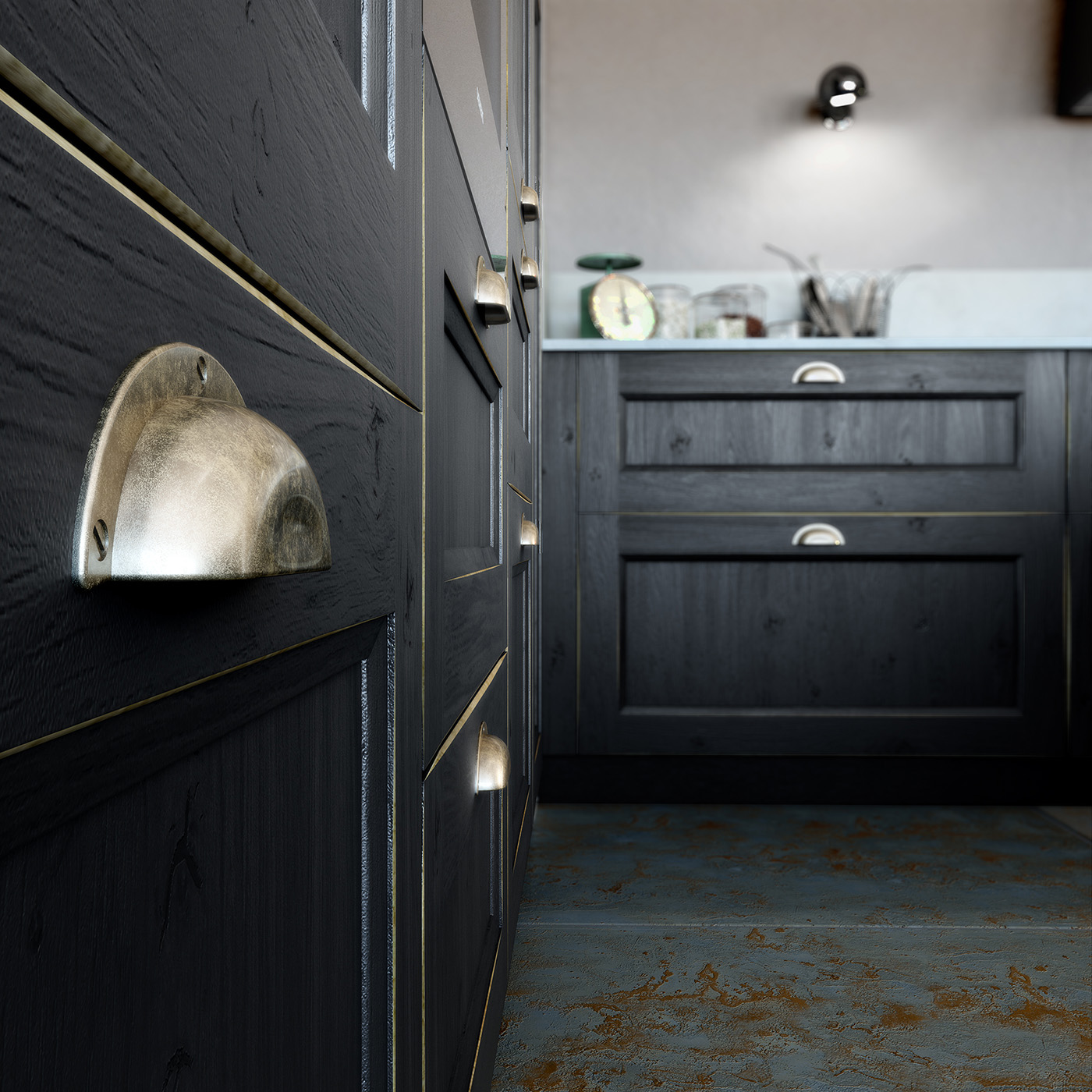 Cuisine noire industrielle