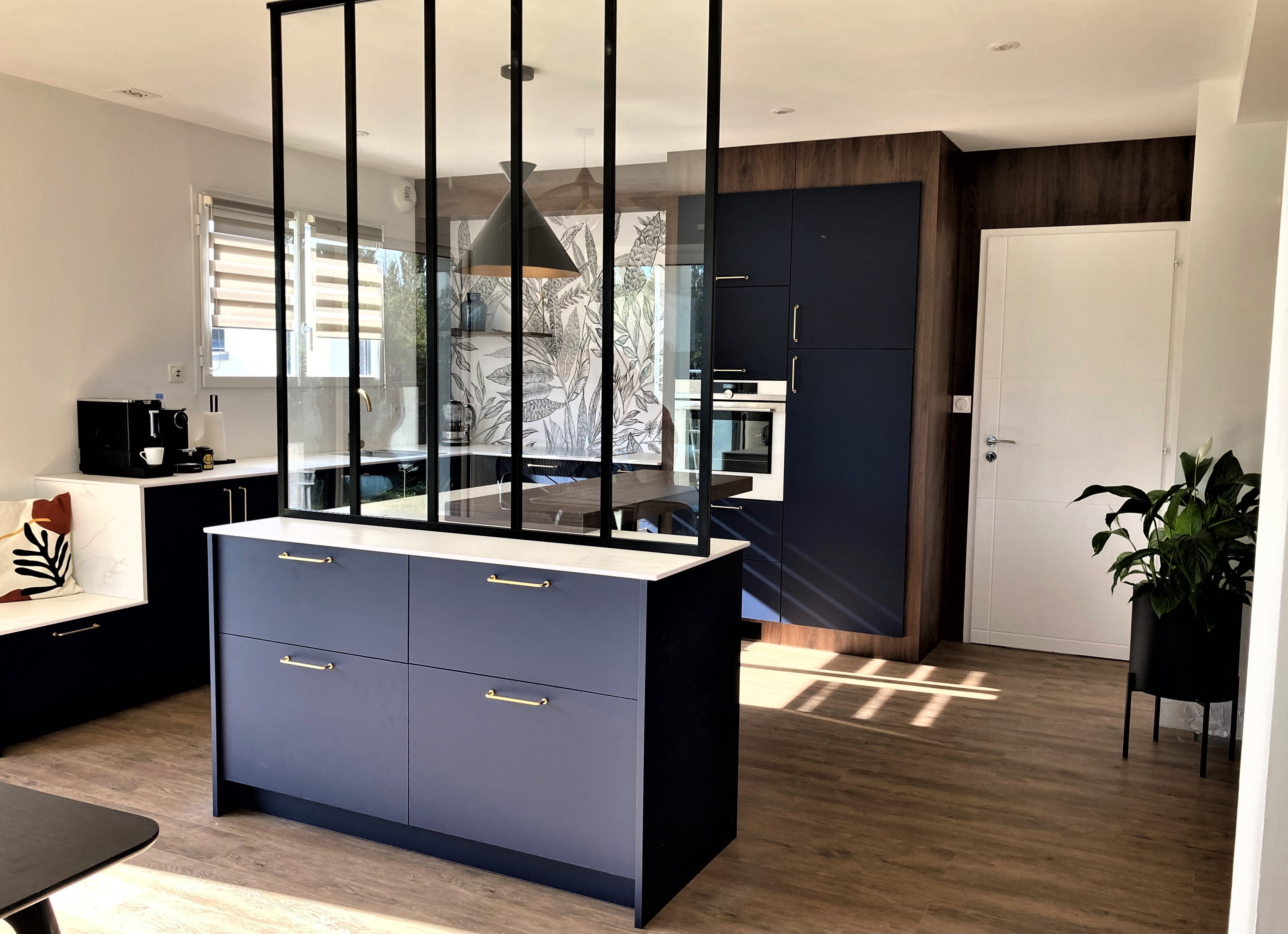 Cuisine bleue et bois