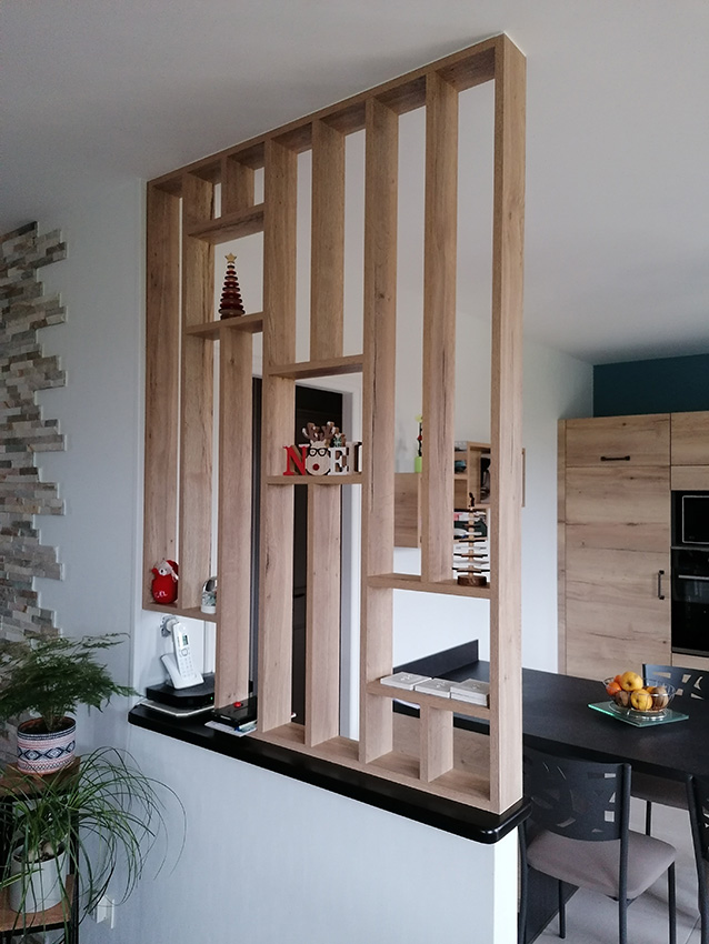 Séparation pièces bois
