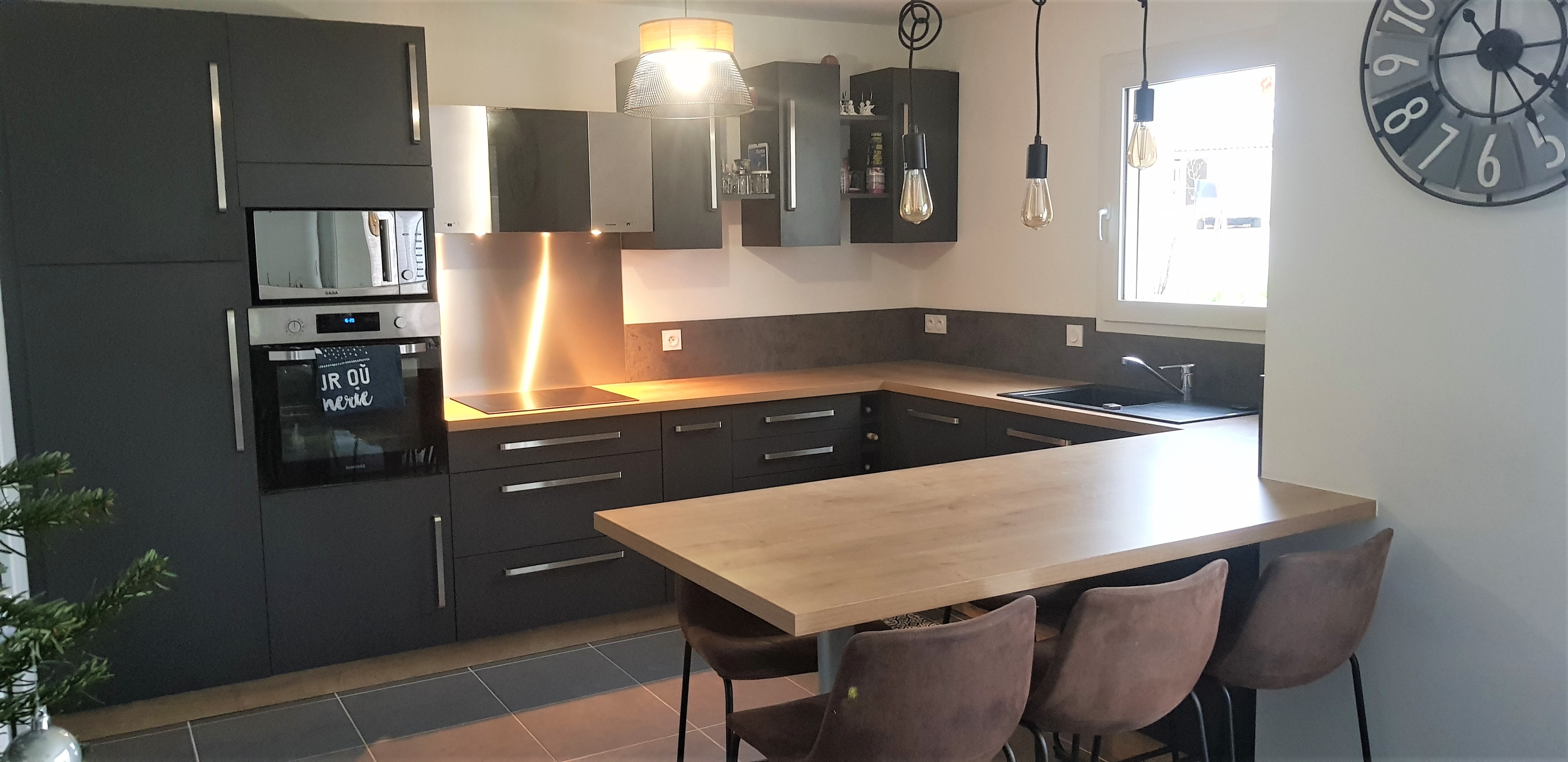 Cuisine moderne bois évolutive
