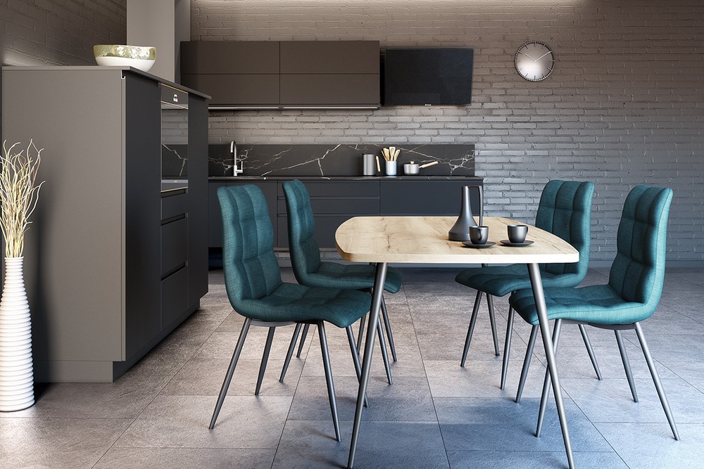 Cuisine moderne noire mat Fenix