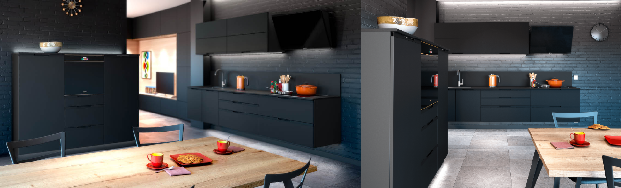 Cuisine moderne noir et bois