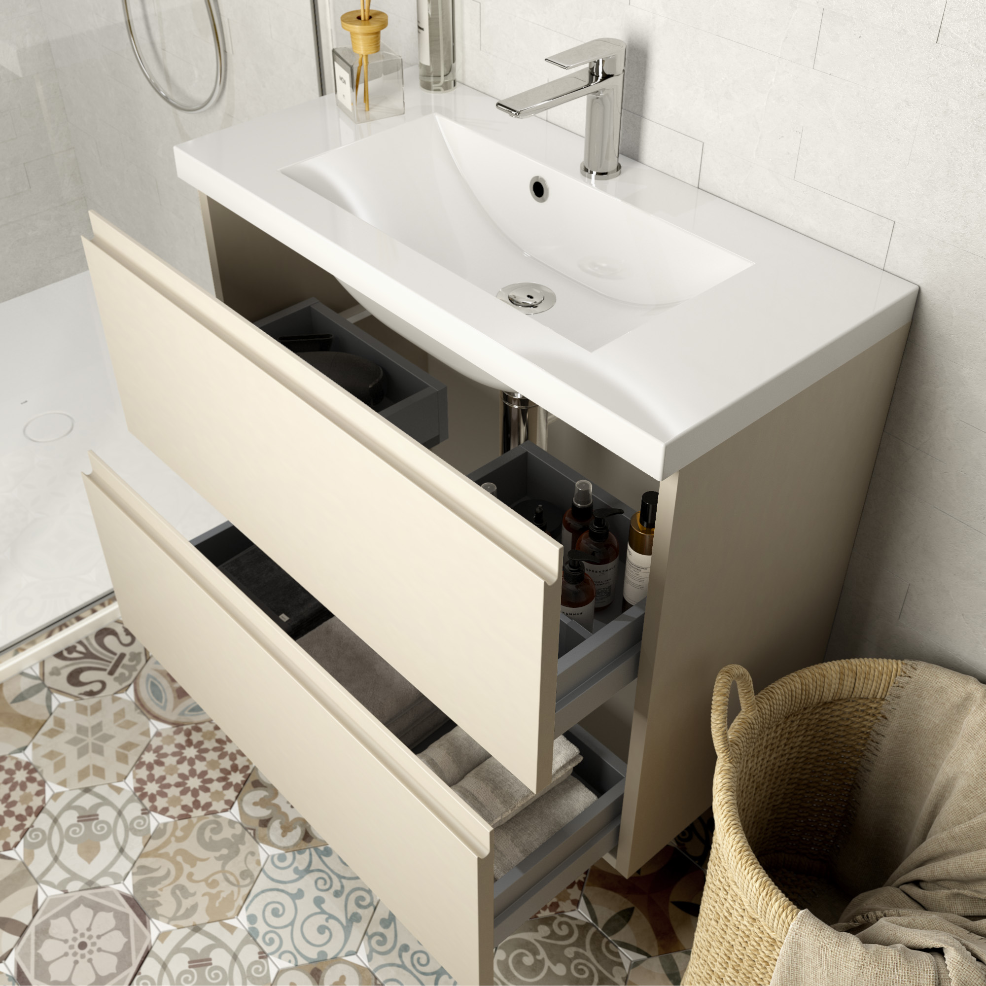 salle de bain beige