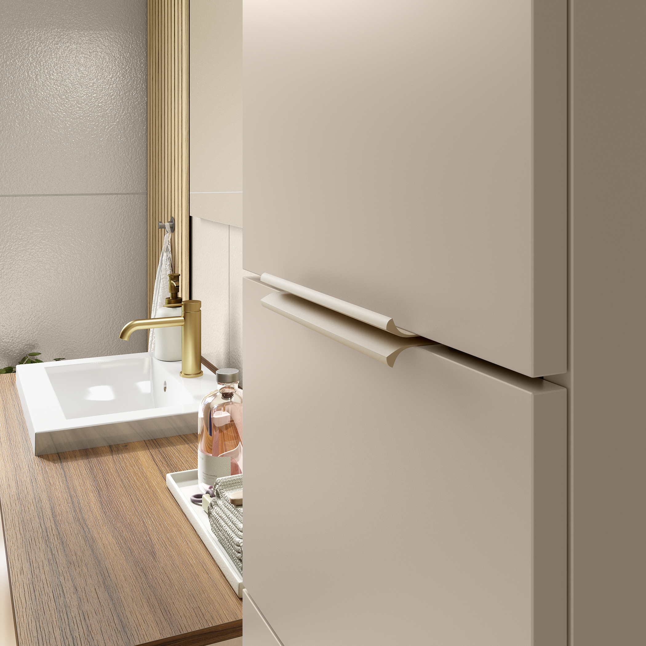 salle de bain beige