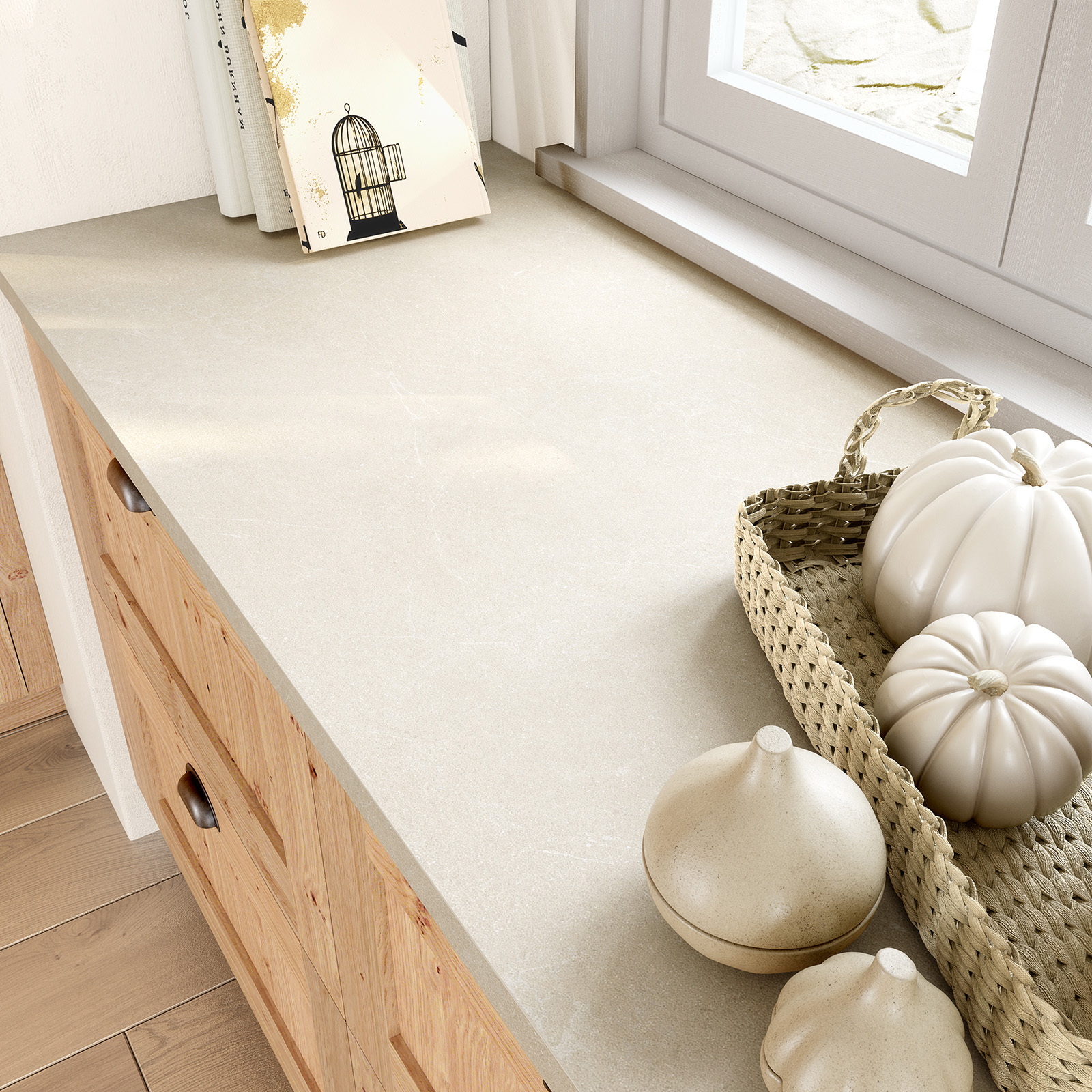 plan de travail blanc