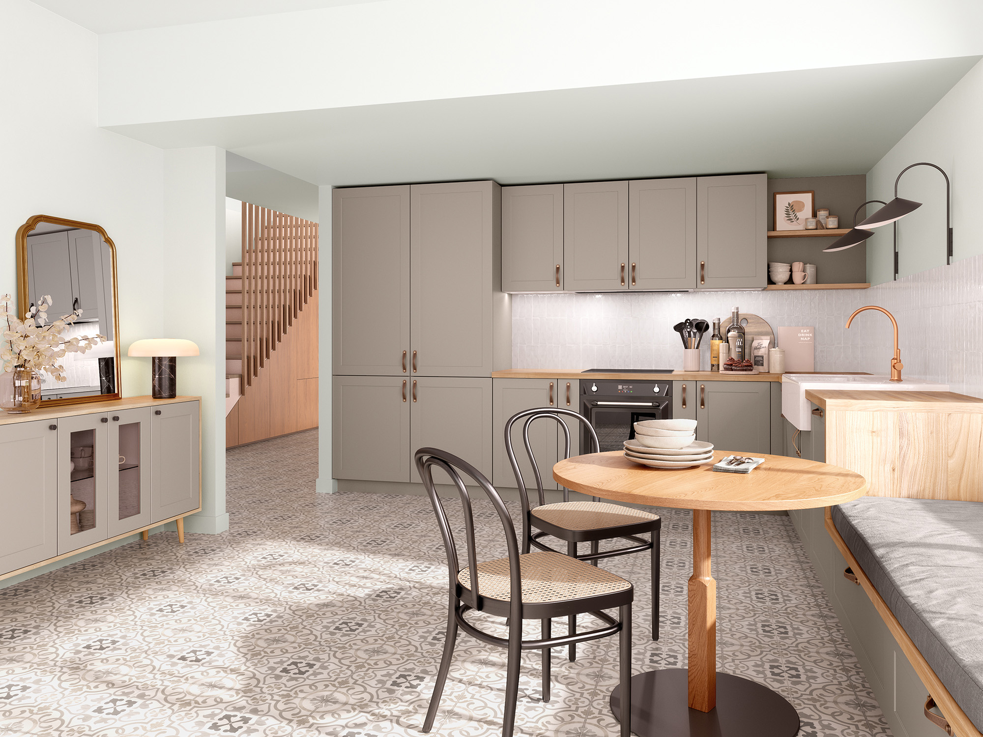 cuisine grise vintage