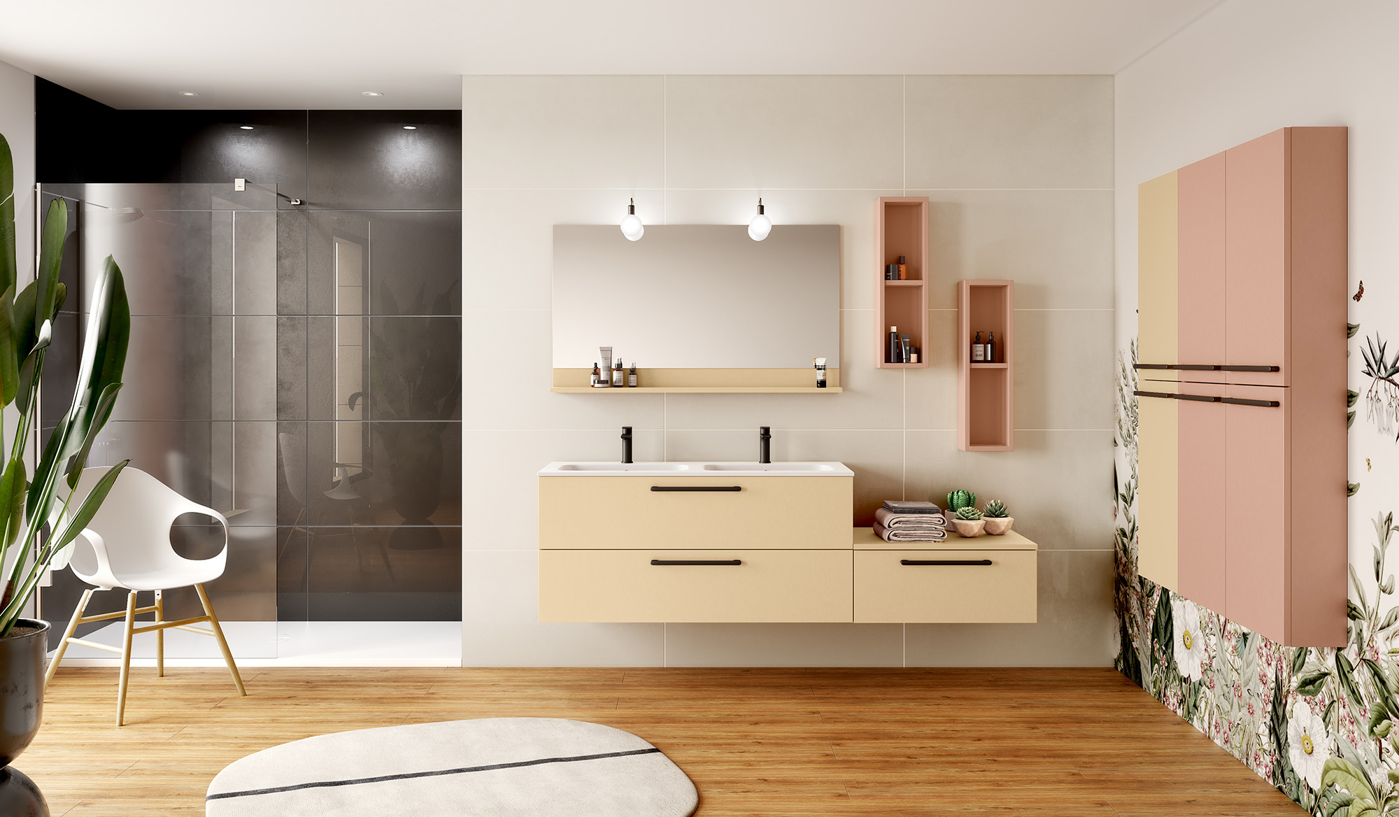 salle de bain beige