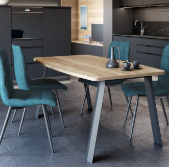 Table noir et bois