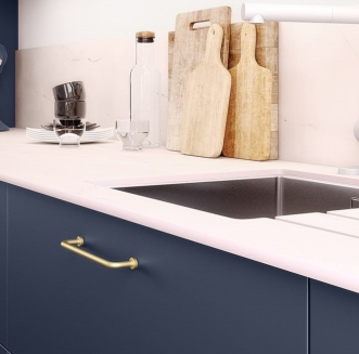Cuisine bleue et blanche