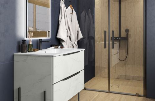 salle de bain blanche