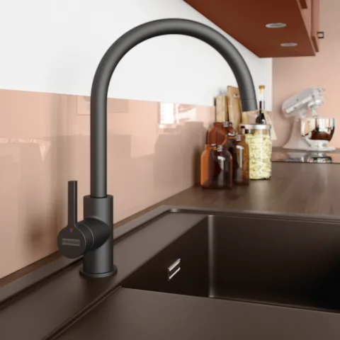 Crédence verre laqué nude