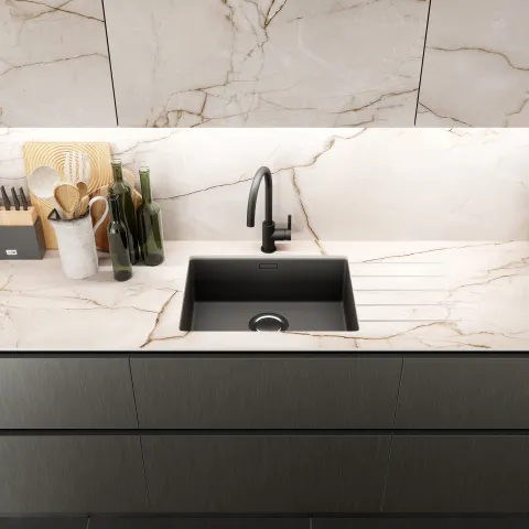 Plan de travail marbre blanc
