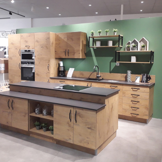 Cuisine noire et bois