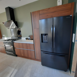 Cuisine en bois foncé