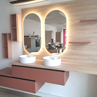 Salle de bain terracotta