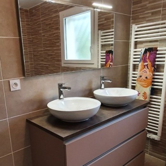 Salle de bain chocolat