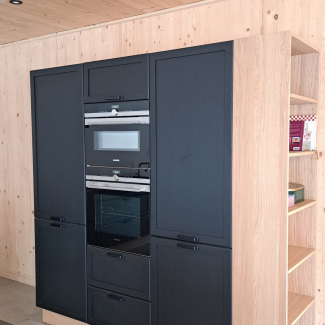 Cuisine noire et bois