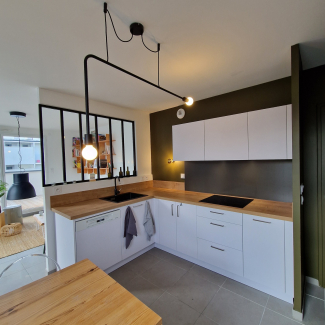 Cuisine blanche en L