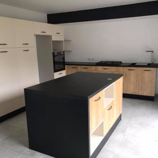 cuisine noire et bois
