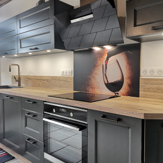 Cuisine grise et bois