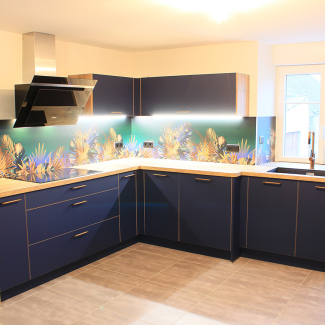 Cuisine bleue en L