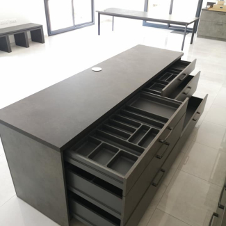 Ilot central cuisine moderne