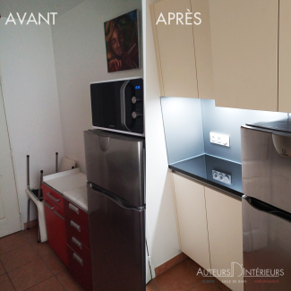 cuisine noire et blanche
