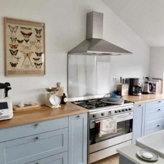 Cuisine bleue et bois