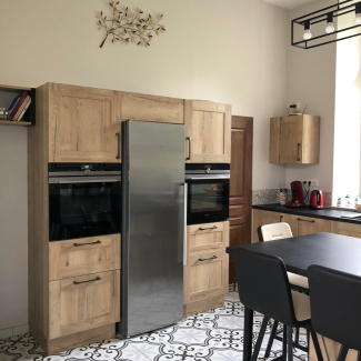 Cuisine noire et bois
