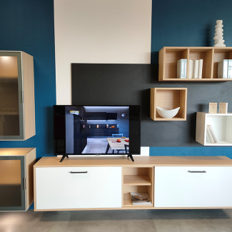 Meubles TV blanc et bois