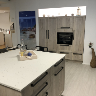 Cuisine bleue et bois