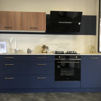 Cuisine bleue et bois