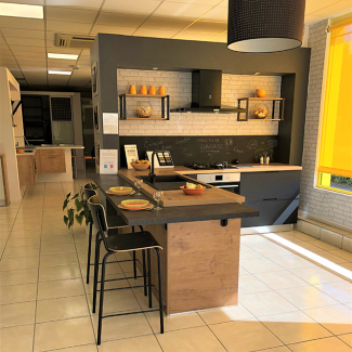 Cuisine noire et bois