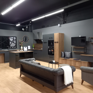 Cuisine acier et bois