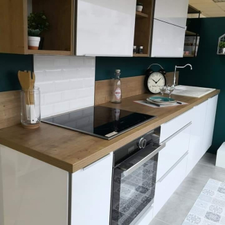 cuisine blanche et bois