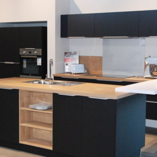 cuisine noire et bois