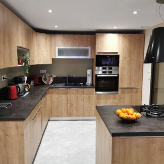 Cuisine noire et bois