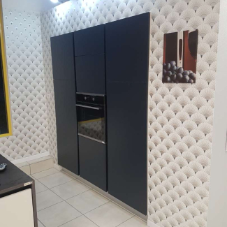 Cuisine blanche et bleue