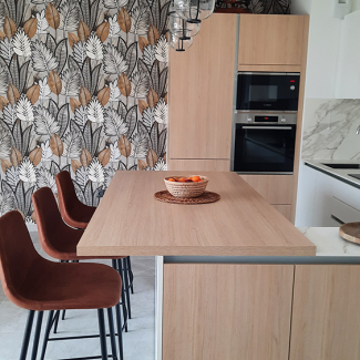 cuisine blanche et bois