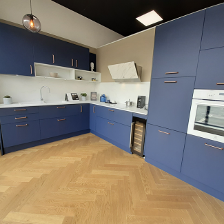 Cuisine bleue et blanche
