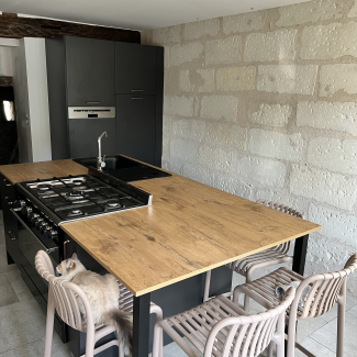 Cuisine noire et bois