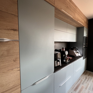 Cuisine bleue et bois
