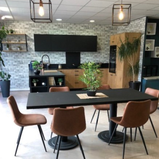 Cuisine noire et bois