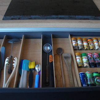 cuisine noir et bois