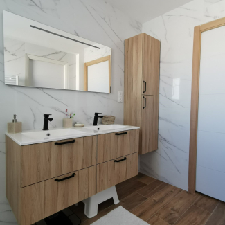 Salle de bain chêne