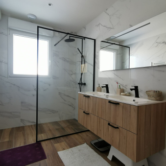 Salle de bain chêne