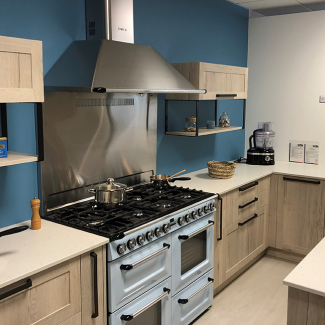Cuisine bleue et bois