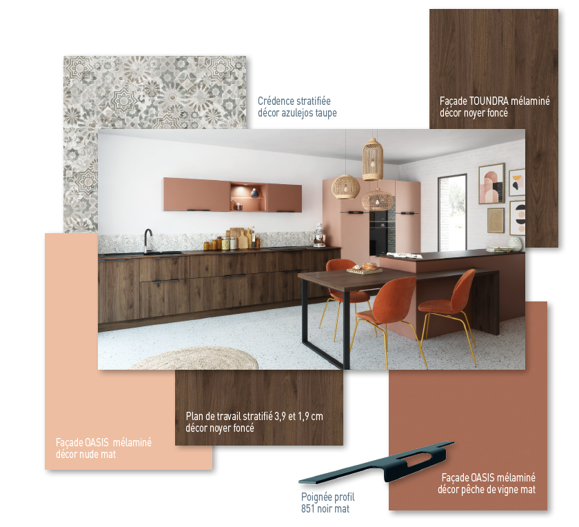 Cuisine terracotta et bois