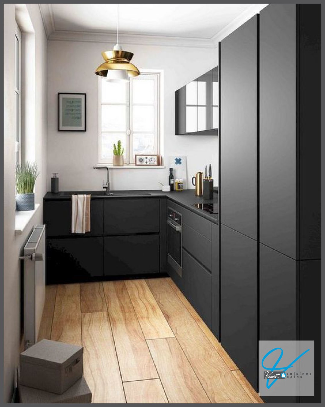 Cuisine noire mat